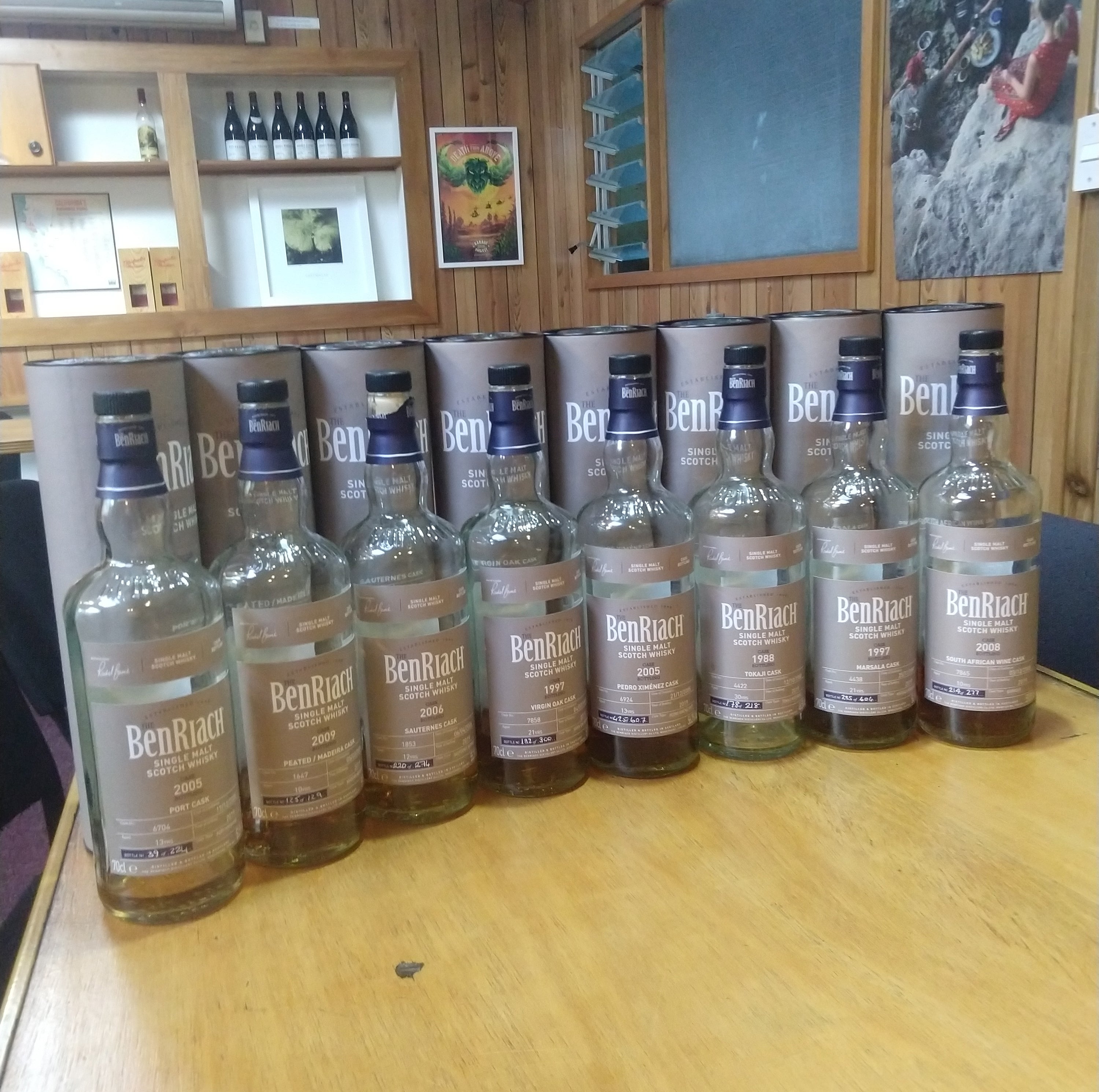 The BenRiach wine cask degustation at Regional Wines