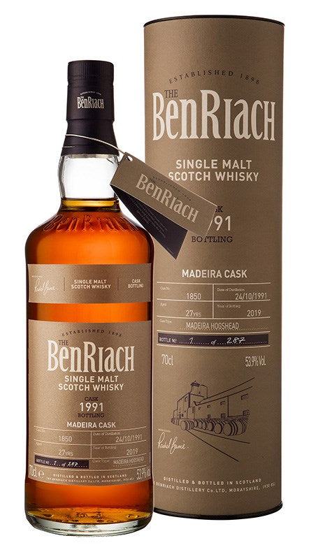 Benriach 1991 27YO Madeira Hogsgead 1850 Batch 16 53.9% 700ml