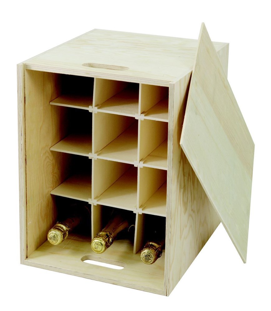 Wood Box Cellar 12 Bottles